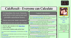 Desktop Screenshot of calcresult.com