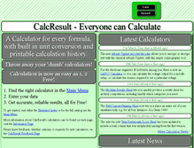 Tablet Screenshot of calcresult.com